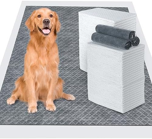 60pcs Charcoal Puppy Pads - Extra Large 24" x 36" Carbon Odor Control, 6-Layer Leak-Proof & Quick Dry Dog Training Pads by SONGYUAN