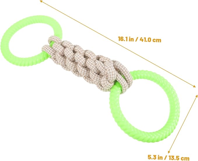 BESPORTBLE Dog Tug of War Toy Interactive Cotton Rope Teething Toy Multi for Large Dogs