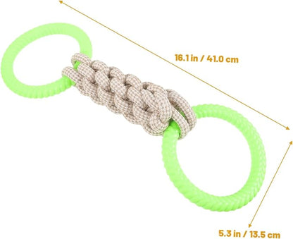 BESPORTBLE Dog Tug of War Toy Interactive Cotton Rope Teething Toy Multi for Large Dogs