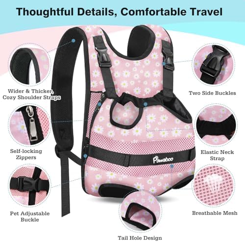 Pawaboo Pet Front Carrier Backpacks for Small Medium Dogs - Image 2