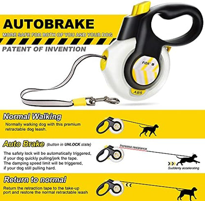 Fida AutoBrake Heavy Duty Retractable Dog Leash, 16 ft, for Dogs that Pull - Image 2