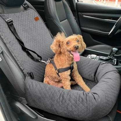 Dog Car Seat for Small Medium Dogs Pet Up to 40 lbs Gray by WANZQHONG
