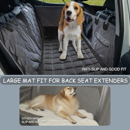 Dog Bed for Car Back Seat, Non-Slip Backseat Pet Bed Mat for Travel, Soft Dog Seat Cover Blanket Washable Couch Protector Fit for Hammock Extenders in Cars, SUVs and Trucks(54"×25" Black) - Image 3
