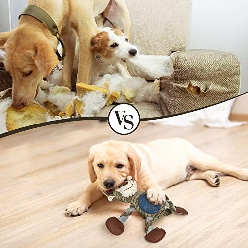 BUYPOW Dog Toys for Large Dog - Plush Squeaky Medium & Small Dog Toys - Stuffed Animals Puppy Toys - Funny Cute Dog Toys for Dog Birthday Presents (Monkey) - Image 5