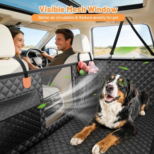Dog Car Seat Cover for Back Seat,Hard Bottom Hammock Hold 400lbs For Cars - Image 4