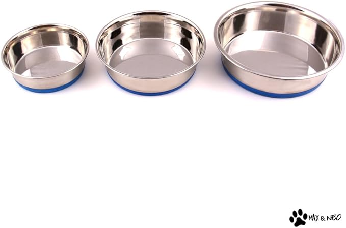 Case Pack of Stainless Steel Heavy Non-Skid Dog Bowls