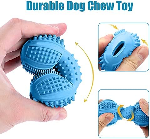 LUKITO Dog Chew Toys 3 Pack for Aggressive Chewers, Multifunctional Teeth Cleaning and Gum Massage, Tough Toys with Natural Rubber for Large and Medium Dog - Image 3