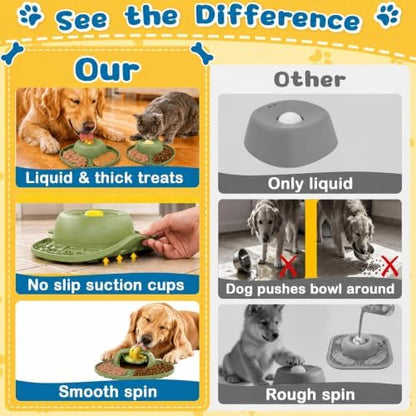 Slow Feeder Dog Bowls, Lick Mat & Interactive Rolling Ball, Dishwasher Safe - Image 4