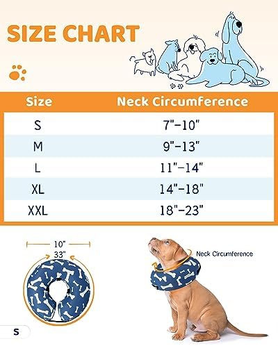 Supet Inflatable Dog Cone Collar Alternative After Surgery, Doggie Neck Donut Collar Recovery ECollar for Post Surgery, Soft Dog Cone for Small Medium Puppies Cats - Image 6