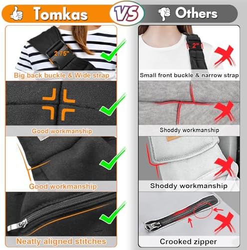 Tomkas Dog Sling Carrier for Small Dogs Puppy Carrier for Small Dogs (Black, for Pets Weight 2-7 lbs) - Image 4