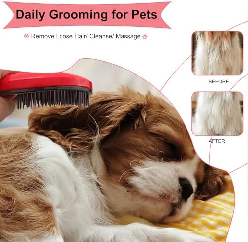 Puppy Brush - Soft Dog Brush (Rose Red) - Image 5