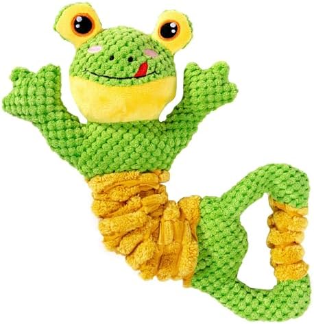 Sedioso Dog Tug Toy, Durable Dog Toys Large Breed, Tug of War Dog Squeaky Toy, Stuffed Plush Dog Toys with Crinkle Paper for Small, Middle, and Big Dogs(Tug of War Series, Frog) by Sedioso