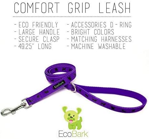EcoBark Reflective Dog Leash with Padded Handle, Soft Purple, Durable - Image 4