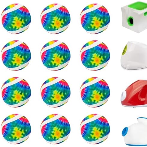X-Small Dog Tennis Balls Dog Toys Ball 1.5" Pack of 12, Fit Ball Launchers by NICERINCPET