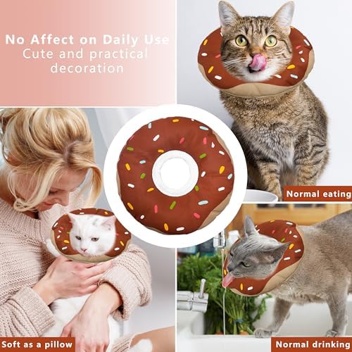 Seyezo Cat Cone Collar Soft, Adjustable Cat Recovery Cone, WaterproofBrown - Image 4