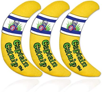 Captain Catnip Cat Banana Toy, Kitten Interactive Toy, Fun Playing Cat Toy, Filled with Organic Catnip for Indoor Cats - Image 4