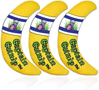 Captain Catnip Cat Banana Toy, Kitten Interactive Toy, Fun Playing Cat Toy, Filled with Organic Catnip for Indoor Cats - Image 4