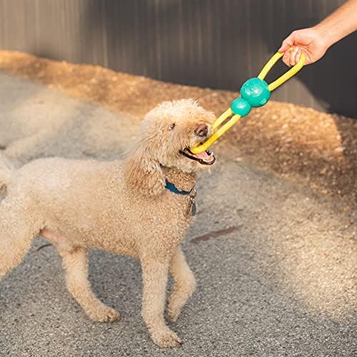 ZippyPaws - RopeTugz Pink Aggressive Chewers Dog Toy - Durable Rope, Squeaky Chew Toy, Perfect for Tug of War, Suitable for Small, Medium, and Large Breeds - Machine Washable - Image 3