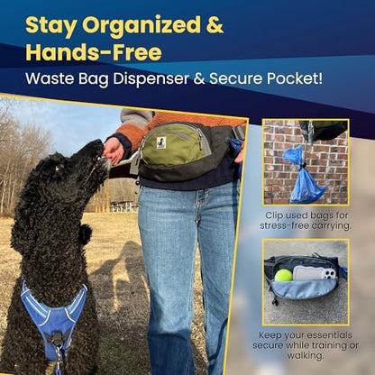 JACKZ Dog Treat Pouch, Green Dog Treat Pouches with Removeable Pocket, Treat Pouches for Pet Training with Dog Poop Bag Dispenser and Used Dog Poop Bag Holder, Dog Treat Bags Training Pouch - Image 5