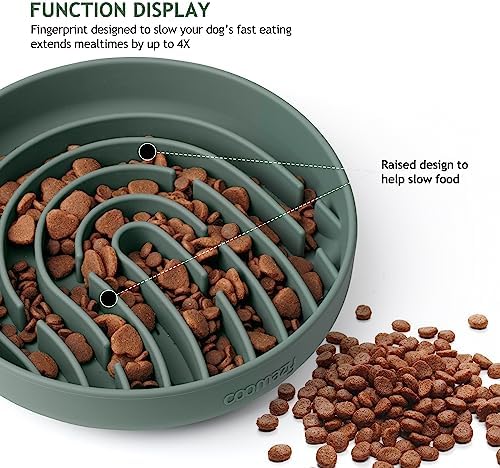 Coomazy Slow Feeder Dog Bowls, Silicone Anti Choking Puzzle Dog Food Bowl - Image 3