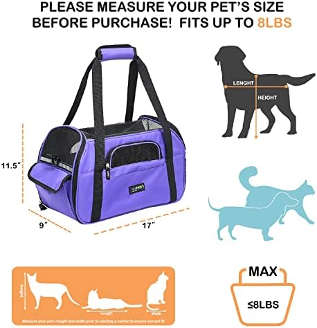 JESPET Soft-Sided Airline-Approved Dog & Cat Carrier Travel Bag - Image 2