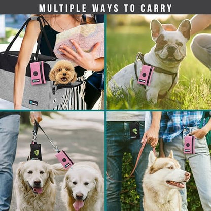 PetAmi Dog Poop Bag Holder for Leash, Pet Waste Bag Dispenser, Pink - Image 5