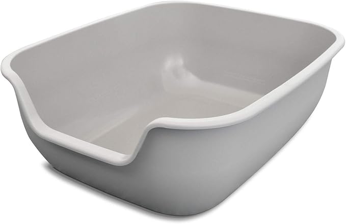 PetFusion BetterBox Non-Stick Large Litter Box, Pet Safe Coating for Easier Cleaning, Open Top Promotes Healthy Usage, Made of Stronger ABS Plastic