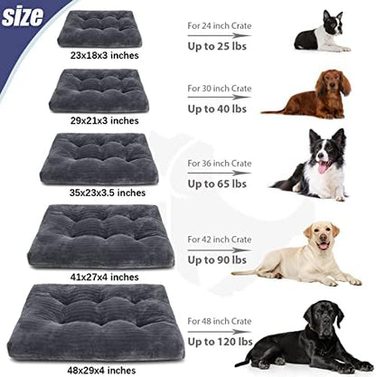 KSIIA Washable Dog Crate Bed Kennel Mat for Medium Dogs,29 x 21 Inch,Gray - Image 6