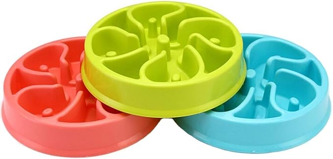 WenYing Slow Feeder Puzzle Dog Bowls, Interactive Bloat Stop Busy Bowl, Food Water Fun Feeding, Non-Slip Anti Choke Healthy Diet Bowls (Pink 1)