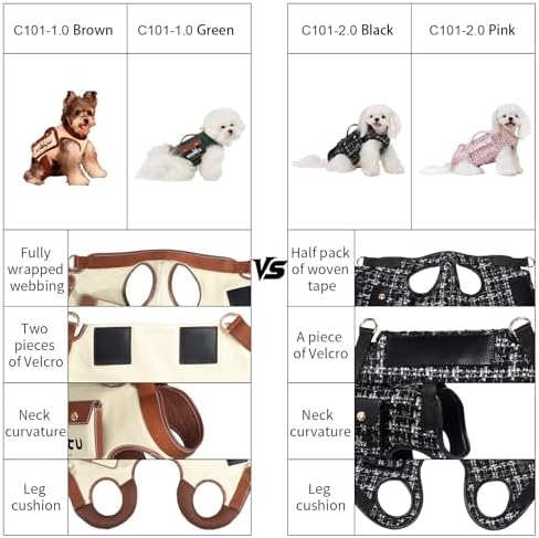 Wakytu Dog Lift Harness Dog Carrier Sling for Small Dogs & Cats,XS - Image 3