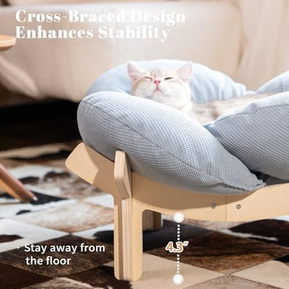 CHEERHOME PETS Elevated Cat Bed for Indoor Cats Couch Sofa Flower - Image 2