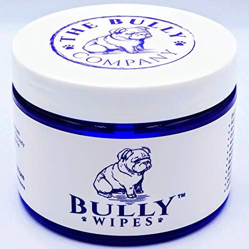 Bully Wipes - Bulldog Wrinkle Wipes Specifically for Bulldog Breeds All Natural Organic Formula Refreshing Botanical Scent - Removes Dirt - Safe to use Around Eyes, Ears, Paw, Wrinkles! by TheBullyCompany