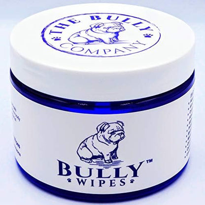 Bully Wipes - Bulldog Wrinkle Wipes Specifically for Bulldog Breeds All Natural Organic Formula Refreshing Botanical Scent - Removes Dirt - Safe to use Around Eyes, Ears, Paw, Wrinkles! by TheBullyCompany