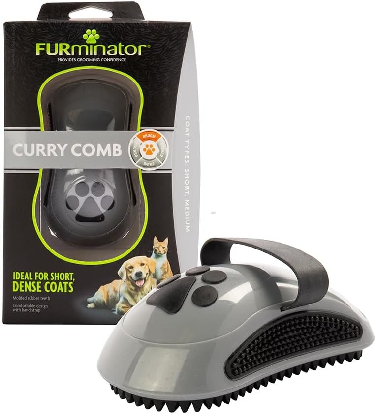 FURminator Curry Comb for Dogs & Cats With Short, Dense Coats - Image 3