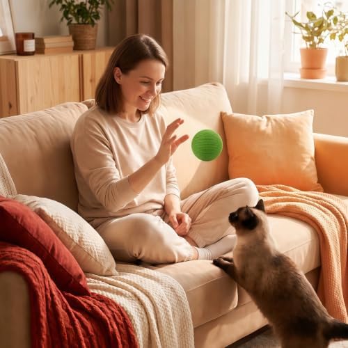4-Inch Sisal Cat Toy Balls, Cat Toys for Indoor Cats, With Crinkle Sound - Image 6