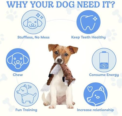 SHARLOVY Dog Squeaky Toys 5 Pack, Bubble Plush Puppy Teething Pet Toys, Crinkle No Stuffing Animals Dog Toy, Doggies Chew for Large Small Medium Breeds - Image 5