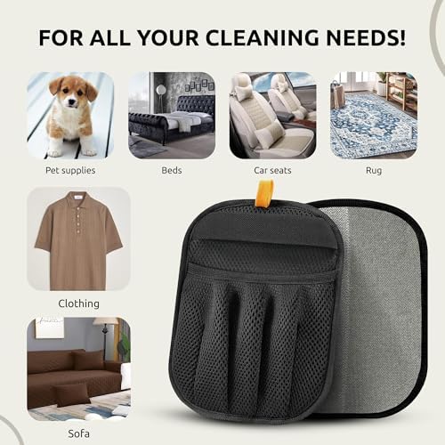 Pet Hair Remover Glove for Dogs & Cats – Reusable Lint & Fur Removal Mitt with Electrostatic Fabric, Non-Slip Five-Finger Design for Couch, Carpet, Furniture, Clothes & Car Interior - Image 3