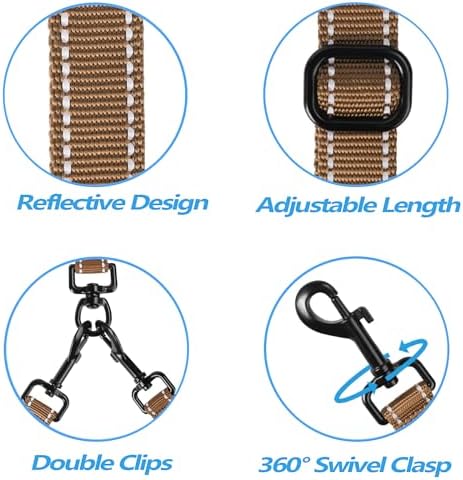 PetBonus Double Dog Leash, No Tangle Dual Leash, Walking Training Lead - Image 4