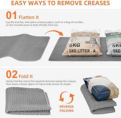 Cat Litter Mat 47"x33" Urine-Proof XL Litter Mat for Litter Box Mat - Image 4