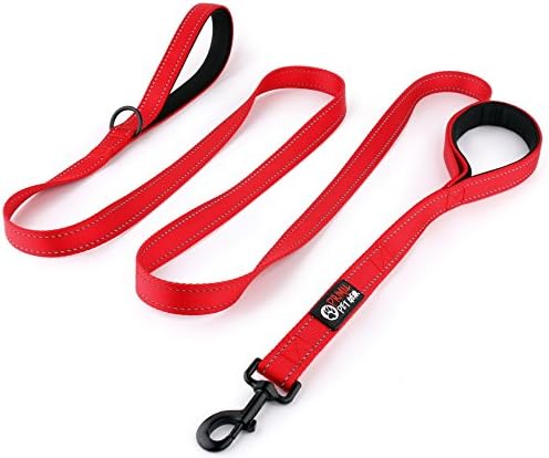 Primal Pet Gear Dog Leash 6ft Long,Traffic Padded Two Handle,Heavy Duty,Reflective Double Handles Lead for Control Safety Training,Leashes for Large Dogs or Medium Dogs,Dual Handles Leads(Red) - Image 5