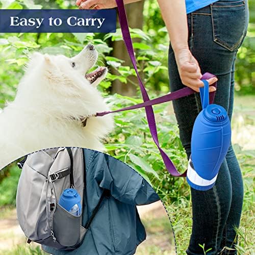 TIOVERY Dog Water Bottle, Pet Water Bottle with Food Container, Portable Dog Drinking Bottle Cup Dispenser for Outdoor Walking, Hiking, Travel Large Blue - Image 5