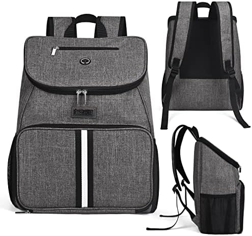 BAGLHER丨Dog Travel Bag, Airline Approved Pet Supplies Backpack, Dog Travel Backpack Accessories Set with 2 Silicone Collapsible Bowls and 2 Food Baskets, Gray - Image 2