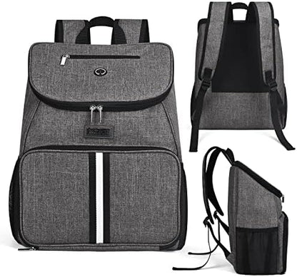 BAGLHER丨Dog Travel Bag, Airline Approved Pet Supplies Backpack, Dog Travel Backpack Accessories Set with 2 Silicone Collapsible Bowls and 2 Food Baskets, Gray - Image 2