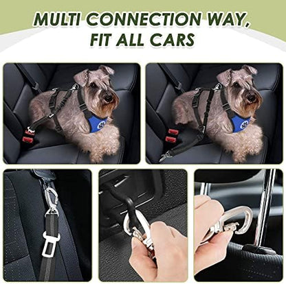 SlowTon Dog Seat Belt Harness for Car, Dog Car Harness & Seatbelt, BL L - Image 2