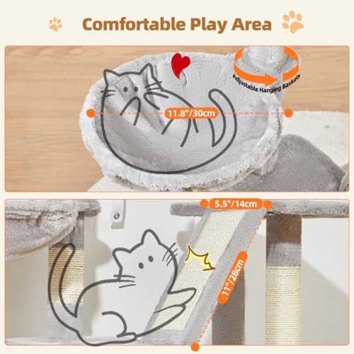 Taoqimiao Cat Tree, 38.5In Cat Tower for Indoor Cats, Suitable for Kittens - Image 5