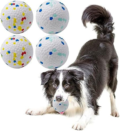 Dog Balls Toys for Aggressive Chewers, Indestructible Durable Bouncy Floating Balls for Dogs to Fetch, Durable Solid Rubber Ball for Training Dog(4 PCS) by LIEVUIKEN