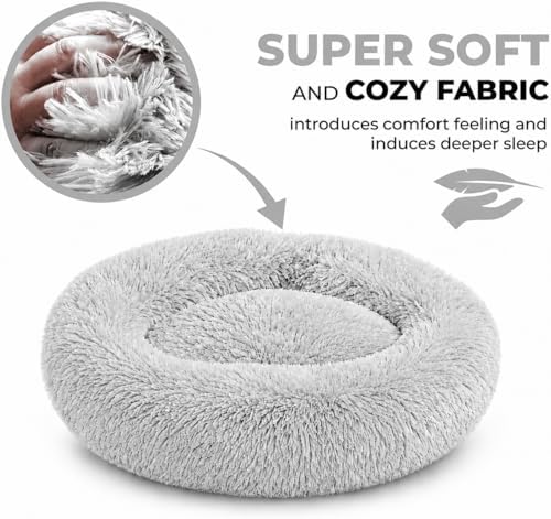 Whiskers & Friends Cat Beds for Indoor Cats & Small Dog, Fluffy Cat Bed - Image 5