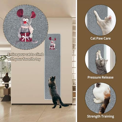 FHTONGE 71x15.8" Thickened Cat Wall Climbing Carpet with 16 Fixed Nails - Image 6