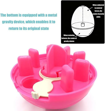 Interactive Dog Treat Toy Adjustable Treat Dispensing Ball Food Dispenser Tough Slow Feeder Puppy Enrichment Training Toy Pet Interactive Chase Toys for Small Medium Dogs Gift for Pets (Red)