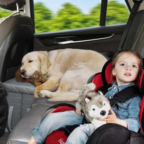 LIONROGE Car Back Seat Extender for Large Dogs up to 200lbs,Dog Car Back & Front Seat Extender with Storage,Prevent Your Dogs from Falling Off The Seat - Image 4